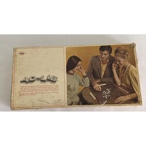 Vintage 1970 AD-LIB Crossword Board Game E.S. Lowe No. 940 - USED READ